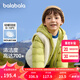 巴拉巴拉（BALABALA）童裝兒童羽絨服兩件套男童女童寶寶冬裝連帽外套 綠白色調00341 100 充絨量31g