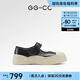 GG-CC【博主推薦】復古法式真皮瑪麗珍鞋女甜酷厚底jk單鞋G23U3711 黑色 37