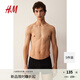 H&M男裝男士?jì)妊?條裝秋季棉質(zhì)彈力平角短內褲1129809 黑色 5條 L 175/110