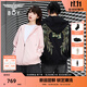 BOY LONDON【燦若繁星】秋情侶外套重工連帽開(kāi)衫衛衣N06904 黑色七彩翅膀 M