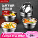 美廚（maxcook）不銹鋼碗 湯碗面碗6只裝12cm 加厚雙層隔熱 MCWA-011 防燙 耐摔