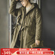 馬登工裝 美式復古M47派克服抓絨連帽軍大衣中長(cháng)款保暖厚棉服外套男冬 軍綠色 2XL