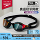 速比濤（Speedo）【潘展樂同款】鯊魚皮系列純視競速防霧鍍膜泳鏡游泳裝備 賽博紅