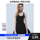 UR2025夏季新款女裝設(shè)計(jì)感大蝴蝶結(jié)裝飾無(wú)袖連衣裙UYV750037 正黑 (偏短) S