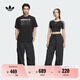 adidas工裝風(fēng)寬松多口袋運動(dòng)褲男女秋季阿迪達斯官方三葉草 黑色     L