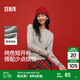 森馬（Semir）針織開(kāi)衫女氣質(zhì)短款大氣紅色毛衣2025年春新款圓領(lǐng)舒適純色針織衫 中花灰00510 L /165/88A