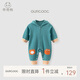 乖奇熊寶寶純棉抓絨衣服春秋外出連體衣嬰兒保暖連帽哈衣秋冬款裝衛(wèi)衣