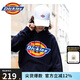 dickies衛(wèi)衣男女同款城市輕戶外大logo印花連帽衛(wèi)衣DK007060 黑色 L