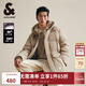 杰克·瓊斯（JACK&JONES）男裝冬季防風(fēng)袖口純色簡(jiǎn)約日常寬松抽繩連帽羽絨服男款224412037 淺卡其E11 L 180