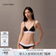 Calvin Klein內(nèi)衣【七夕禮物摩登引力帶】25夏女ck無鋼圈羅紋三角文胸QF8248AD UB1-太空黑 M