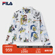 FILA 斐樂(lè )官方女子梭織上衣2025夏新款時(shí)尚休閑寬松涂鴉長(cháng)袖襯衫 滿(mǎn)印一-ZA S 160/80A/S