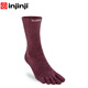 injinji羊毛五指襪雙層套襪里層襪男女長(cháng)筒薄款美利奴羊毛保暖運動(dòng)襪 石榴石-限定 M(40.5-44)