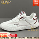 KLWP男鞋2025新款軟底輕便網(wǎng)面休閑小白鞋平底開(kāi)車(chē)鞋男士秋季透氣網(wǎng)鞋 白酒紅 41