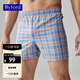 BYFORD【限新會(huì )員入會(huì )專(zhuān)享，每個(gè)ID限1次】男士阿羅褲棉MW99502 MW99502-淺藍格 XL