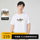 卡賓男裝索羅那涼感T恤24夏向陽(yáng)花印繡短袖油畫(huà)上衣 漂白色 52