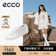 愛(ài)步（ECCO）板鞋女 時(shí)尚潮流百搭簡(jiǎn)約輕盈系帶牛皮休閑鞋 柔酷220263 HL 白色22026301007 39