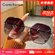 CRANTA KOMEIA太陽(yáng)鏡女2025新款墨鏡夏季偏光防曬紫外線(xiàn)眼鏡生日禮物送女友老婆 黑金框漸變灰 高級(jí)感ck風(fēng)送女朋友愛(ài)人實(shí)用高檔