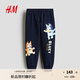 H&M【布魯伊】童裝男童褲子2025秋季新款印花圖案束腳長(cháng)褲1278083海軍藍/Bluey120 120/53 (5-6Y)