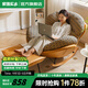 家逸搖椅懶人沙發(fā)搖搖椅陽(yáng)臺(tái)靠背躺椅小戶型單人沙發(fā)客廳網(wǎng)紅款椅子 加大加厚座包  D字款【送鞋踏】