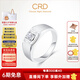 CRD克徠帝【現(xiàn)貨閃發(fā)】PT950鉑金鉆石男戒結(jié)婚戒指鉆戒 18分F-G色SI