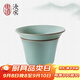 東道汝窯河南非遺茶具配件茶漏組陶瓷茶漏尼龍布過(guò)濾網(wǎng)功夫茶道濾茶器 【老東道】澄心茶漏組-天青色