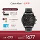 凱文克萊（Calvin Klein）官方正品CK型格黑武士時(shí)尚三眼石英表送男友黑色25200209七夕禮物