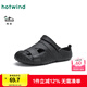 熱風(fēng)（Hotwind）男鞋25年夏季新款男士拖鞋百搭洞洞鞋包頭沙灘鞋兩穿涼鞋子 01黑色 42 M(42-43)