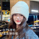杜森納大頭圍毛線(xiàn)帽帽子冬季女保暖含羊毛堆堆帽顯臉小戶(hù)外冷帽針織帽