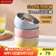 美廚（maxcook）316L不銹鋼碗 湯碗雙層隔熱 飯碗餐具面碗13cm 彩色3只裝MCWA9102