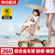 ANGI BABY嬰兒車輕便遛娃神器可折疊旅行推車登飛機(jī)火車兒童口袋小推車 奶咖色【一鍵折疊+可登飛機(jī)】 可上飛機(jī)輕便出行一鍵折疊手推車