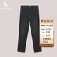 哈吉斯（HAZZYS）男裝抓絨內里水洗牛仔褲ATDZP0BDP63 黑色BK 180/86A36