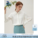 范思藍恩蘭花仙子 白色娃娃領(lǐng)襯衫女長(cháng)袖氣質(zhì)雪紡襯衣24FS11104 白色 S