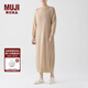 無(wú)印良品（MUJI）女式 羊絨 圓領(lǐng)連衣裙 女裝裙子冬季 BG84CC3A 米色 M (155/80A)