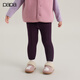 papa爬爬冬季新品兒童打底褲加絨加厚保暖女童彈力高腰襪褲 紫紅 90