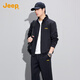吉普（JEEP）【兩件套】休閑運動(dòng)套裝男2025秋季一套長(cháng)袖外套戶(hù)外休閑褲子男褲