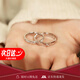 DRAGBOLL鉆戒女對戒紙短情長情侶戒指活口可調(diào)節(jié)結(jié)婚求婚送女友生日禮物 白金色一對莫桑石-閉口備注尺碼