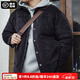 馬登工裝 美式休閑燈芯絨夾克棉服條絨翻領(lǐng)棉衣加厚保暖外套男秋季 藏青色 L