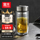 富光玻璃杯雙層 帶茶隔高硼硅玻璃水杯 茶水分離車(chē)載泡茶杯子男400ml