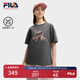 FILA 斐樂(lè )官方女裝針織短袖t2025夏季新款小狐貍刺繡休閑純棉T恤 默魅灰-DY L 170/88A/L