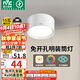 雷士（NVC）LED筒燈家用客廳臥室吊頂過道免開孔明裝天花燈PC白色15瓦暖白光