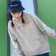 Champion美國草寫(xiě)字母拼色印花秋冬連帽衛衣男女抓絨潮牌情侶帽衫清倉 拼色印花-淺灰色 XL 170-190斤左右