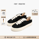 FOOT INDUSTRY足下工業(yè)「2024新款」手工編織板鞋厚底增高男女同款休閑透氣夏季 黑色 41