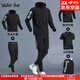 Walker Shop品牌運(yùn)動(dòng)套裝男速干衣跑步健身服晨跑衣服體育春秋訓(xùn)練服五件裝 黑黑五件套【有后腰袋】 L建議【120-140斤】
