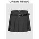 UR2025秋季新款女裝潮流腰帶百褶超短款半裙UYV550075