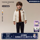Teenie Weenie Kids小熊童裝24秋冬款男女寶寶短款菱格撞色棉服外套 象牙白 120cm