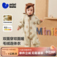 迷你巴拉巴拉嬰兒連體衣棉服外出幼兒衣服保暖雙面絨兩面穿外套2025冬新款 咖色調00355 90cm