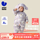 迷你巴拉【三防】巴拉羽絨連體衣嬰兒衣服寶寶萌趣爬服加厚2025秋冬新款 紫色調00377-兔兔 【三防護肚】 90 cm 【充絨量81.9g】