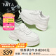 他她（TATA）厚底小白鞋女增高休閑鞋女透氣新款松糕鞋板鞋子3MY01AM5 白色 38