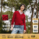 森馬（Semir）商場(chǎng)同款迪士尼米奇系列針織開(kāi)衫女2025春新款紅色毛衣女米奇刺繡 紅色調(diào)00466 XL 170/92A