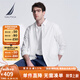 諾帝卡（NAUTICA）【單件直降】男裝春夏全棉牛津紡柔軟舒適休閑長袖襯衫男WE4102 白色1BW M